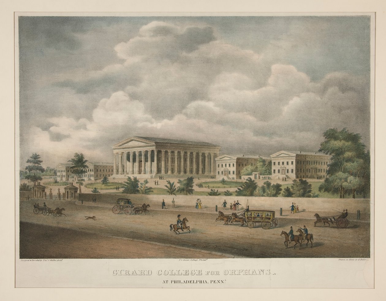 Girard College voor Wezen - in Philadelphia, Pennsylvania door Alfred M. Hoffy
