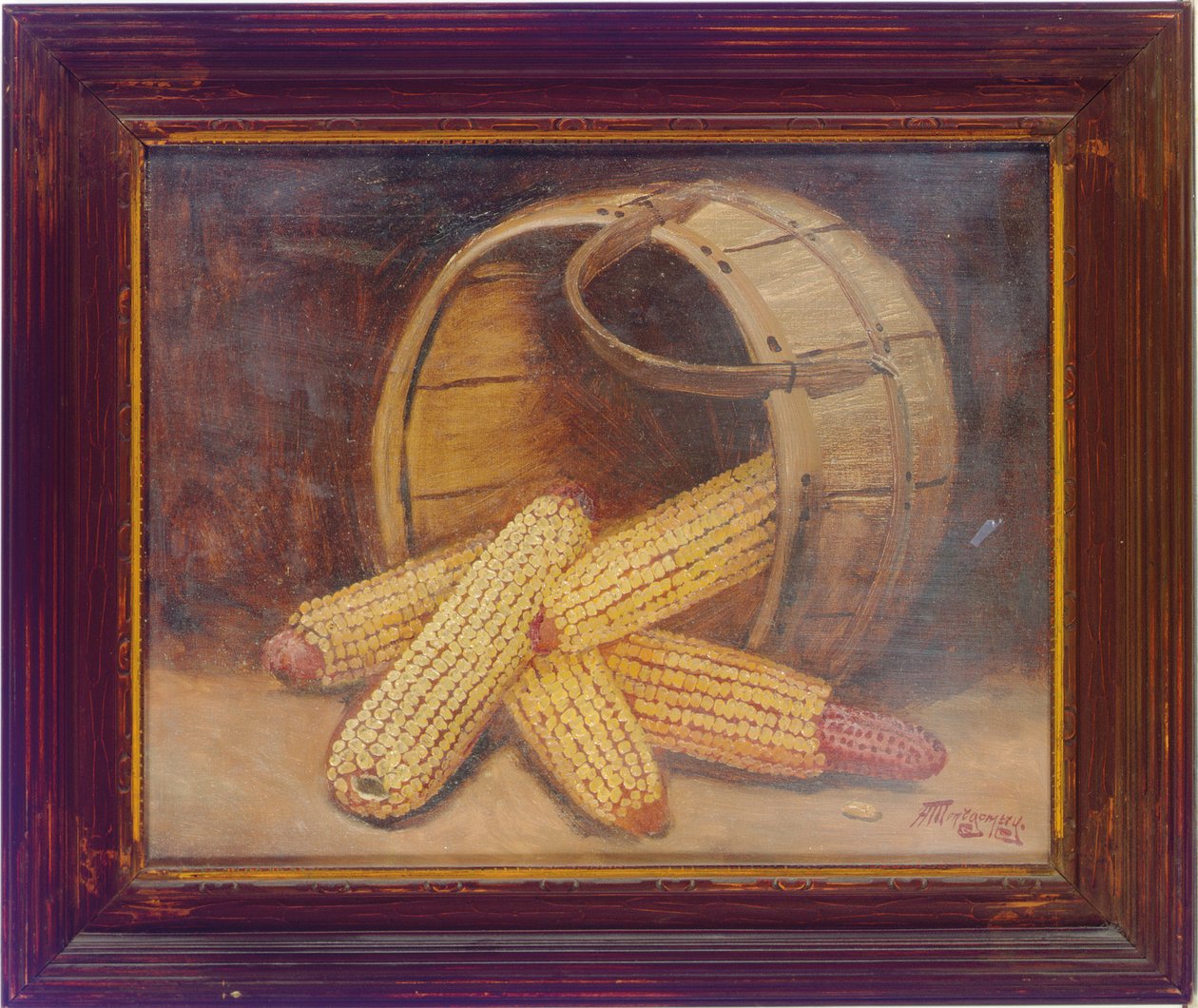 Maïsstengels in een mand door Alfred Montgomery