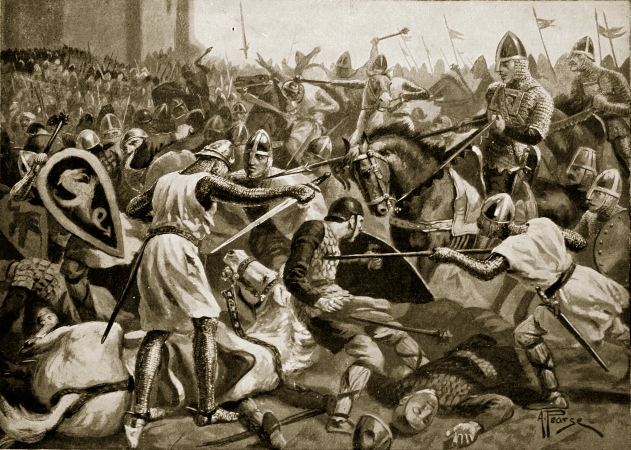 Robert gevangen genomen bij Tinchebral, 1106, illustratie uit 