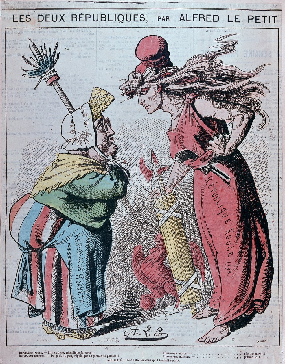 Cartoon over de twee Republieken, 