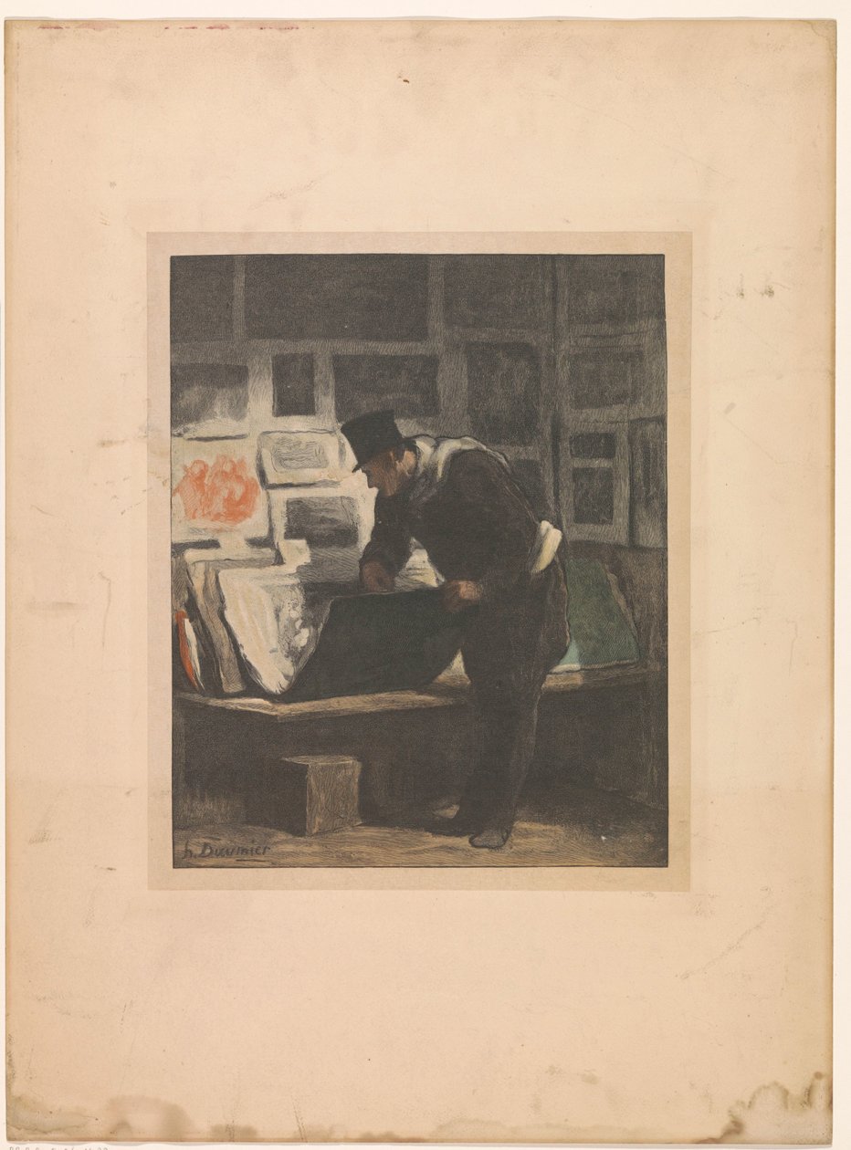 Verzamelaar van prenten door Alfred Prunaire