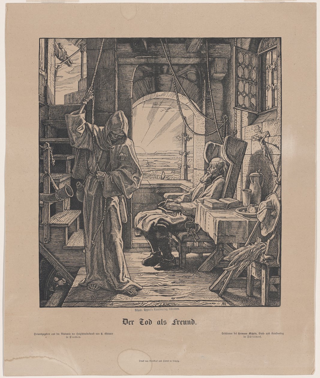 De dood als vriend door Alfred Rethel
