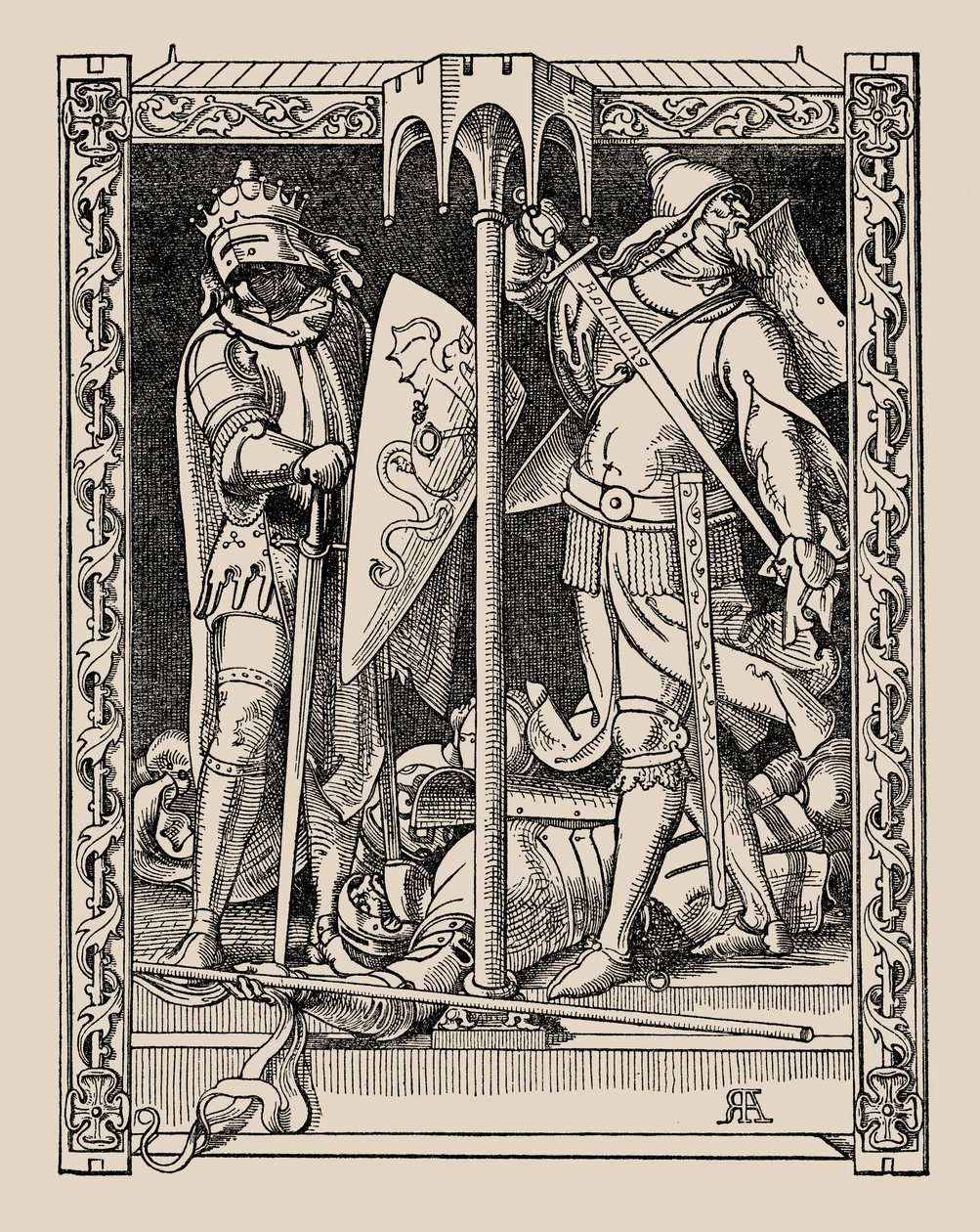 Die Nibelungen. Hoe de Mannen van Sir Dietrich Werden Gedood, 1840-1841 door Alfred Rethel