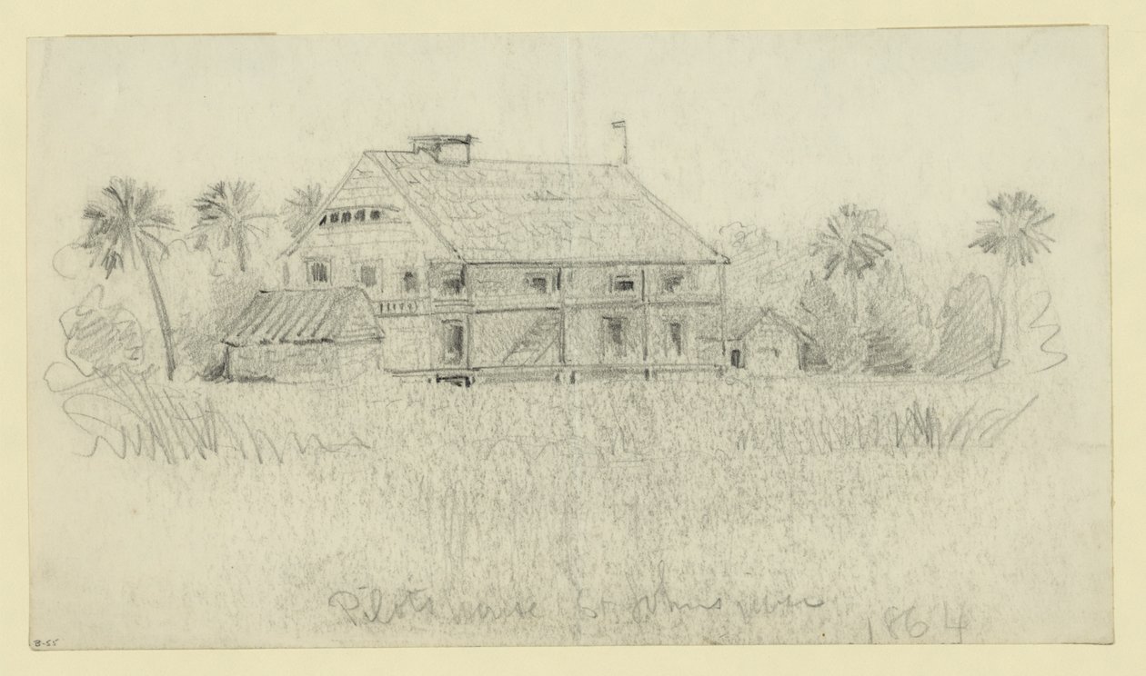 Pilotenhuis St. Johns rivier door Alfred Rudolph Waud