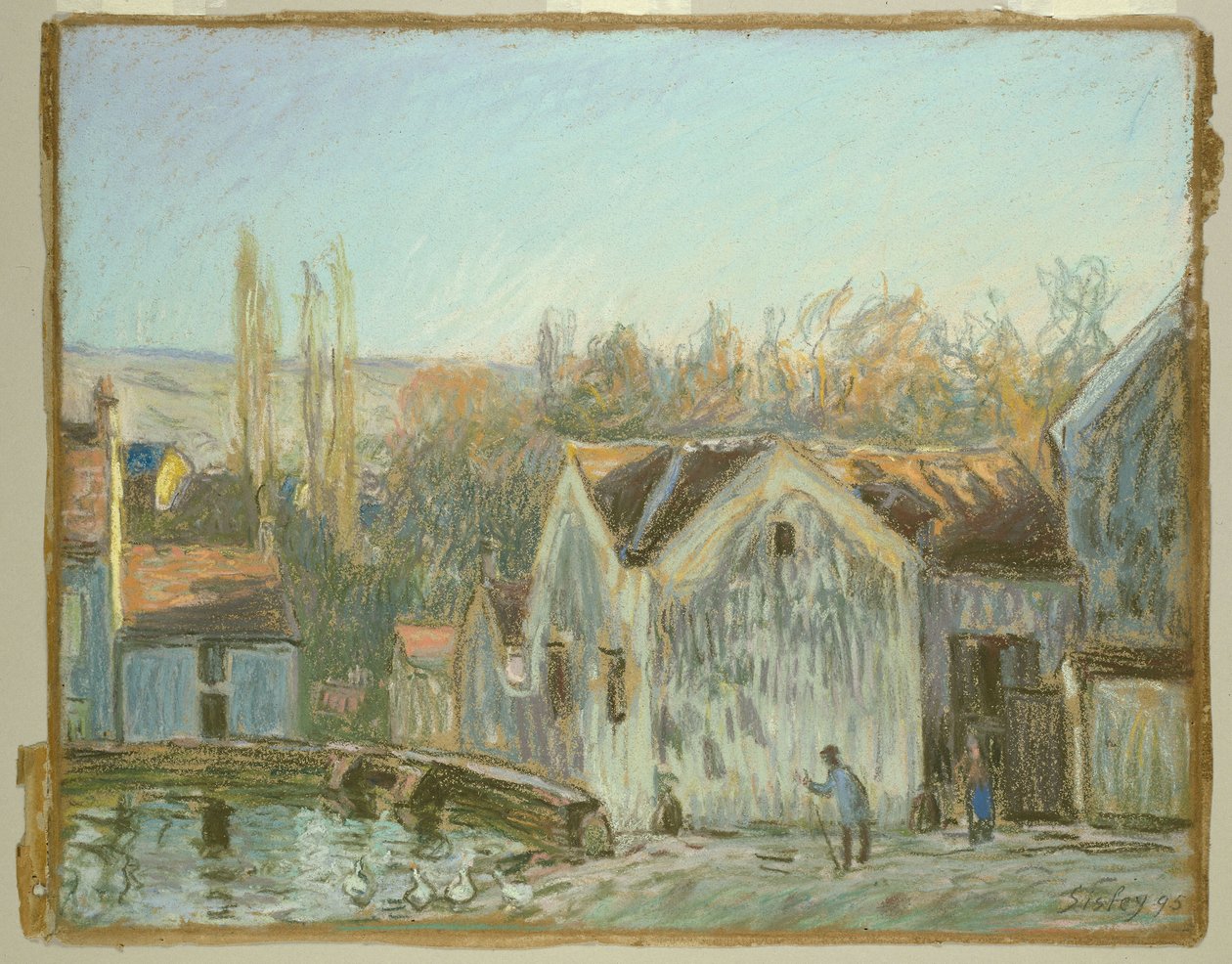 Een hoek van Moret-sur-Loing door Alfred Sisley