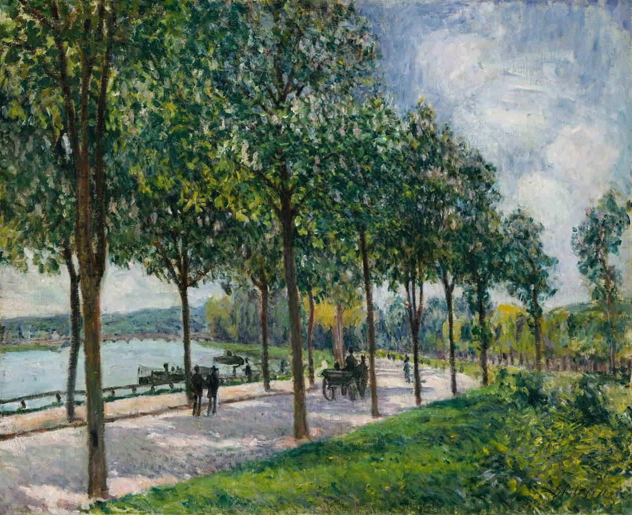 Laan van kastanjebomen, 1878 door Alfred Sisley
