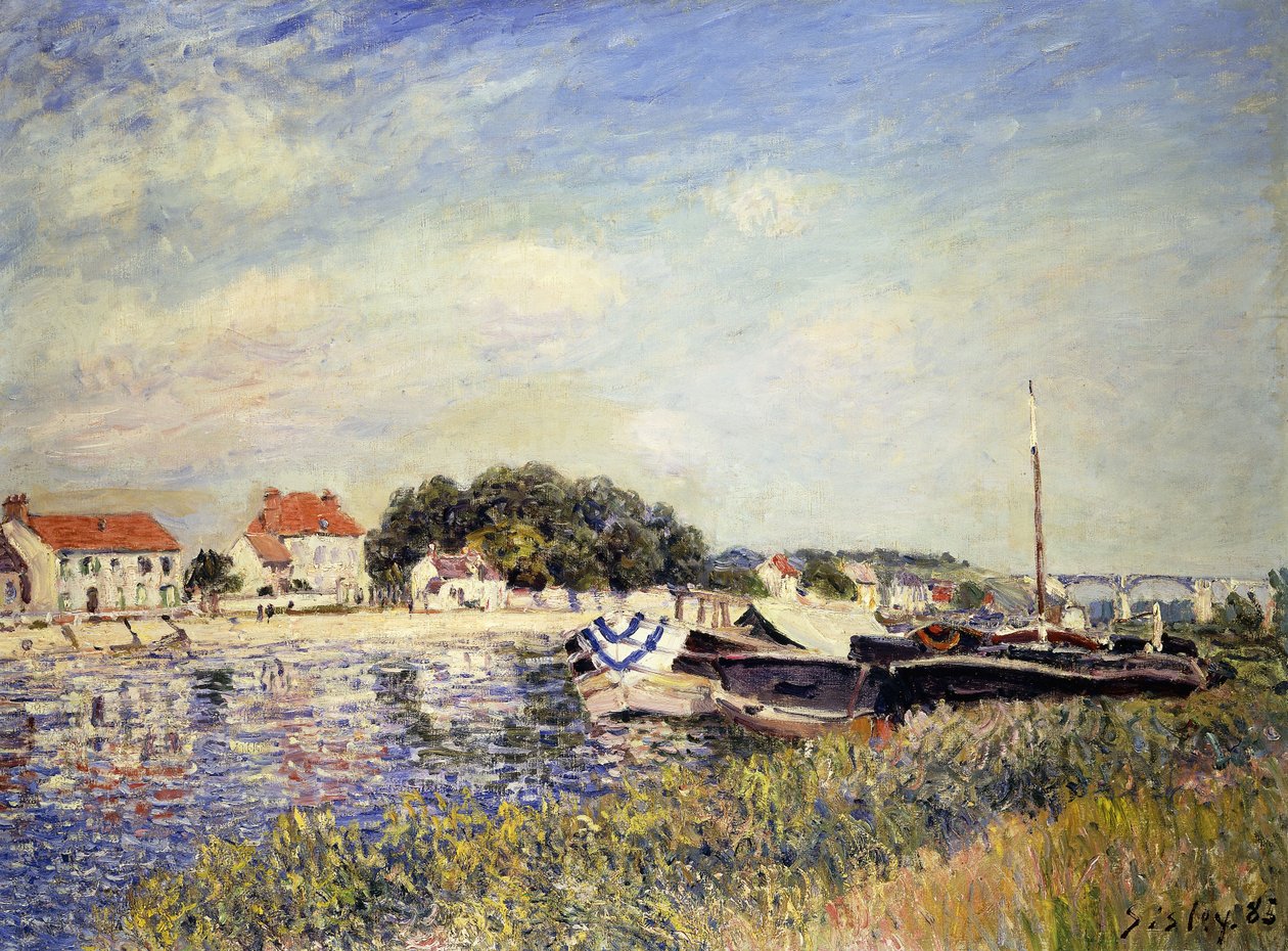 Oevers van de Loing bij Saint-Mammes door Alfred Sisley