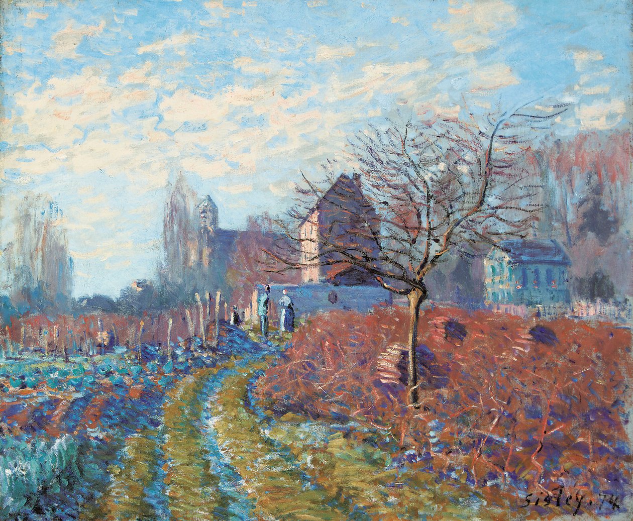 Gelee Blanche - Ete de la Saint-Martin, 1874 door Alfred Sisley
