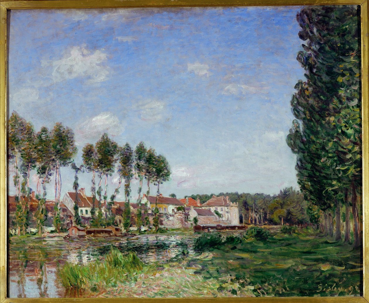 Moret, Bords du Loing, Frankrijk door Alfred Sisley