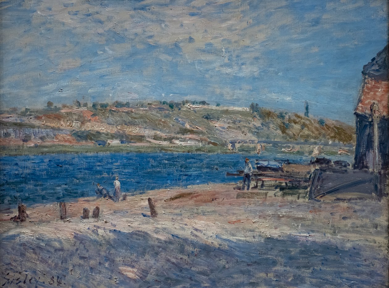 Rivieroever bij Saint-Mammès door Alfred Sisley