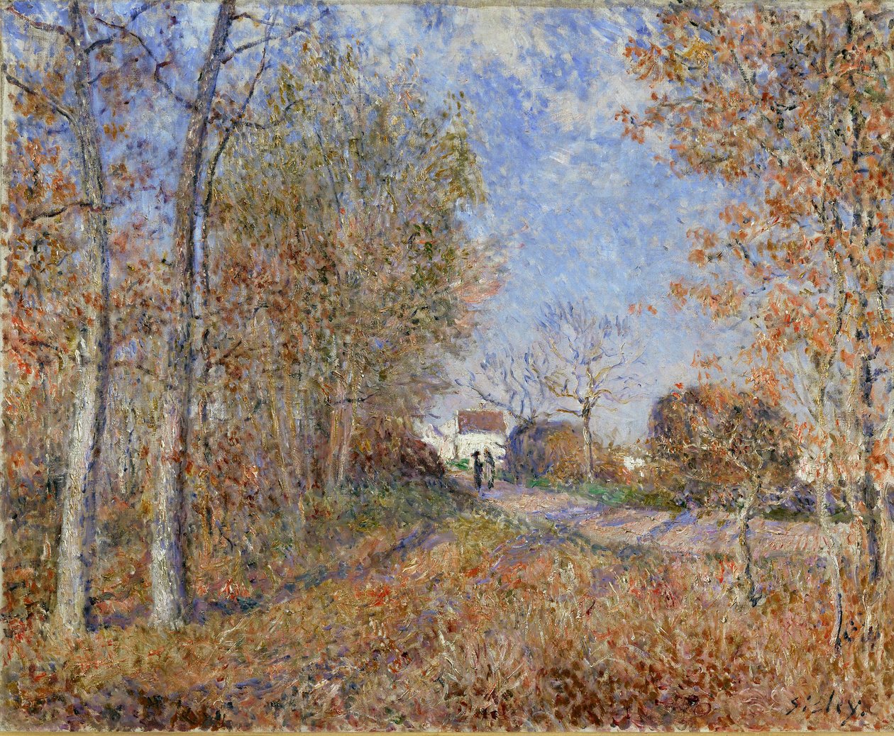 Weg aan de bosrand door Alfred Sisley