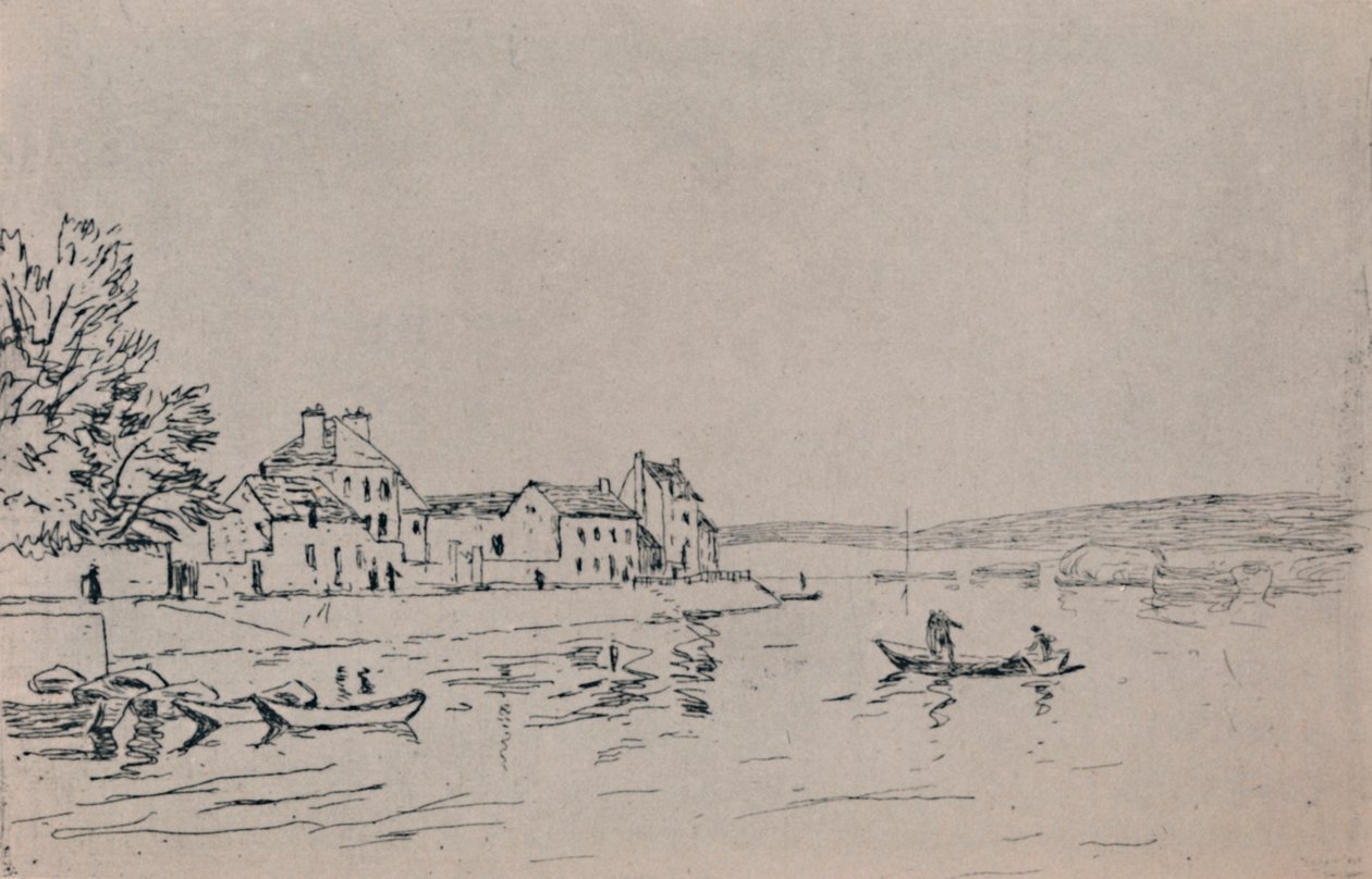 De oevers van Loing, ca. 1880s, 1946 door Alfred Sisley