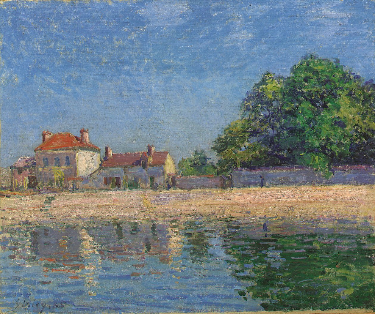 De Oevers van de Loing, Saint-Mammes door Alfred Sisley