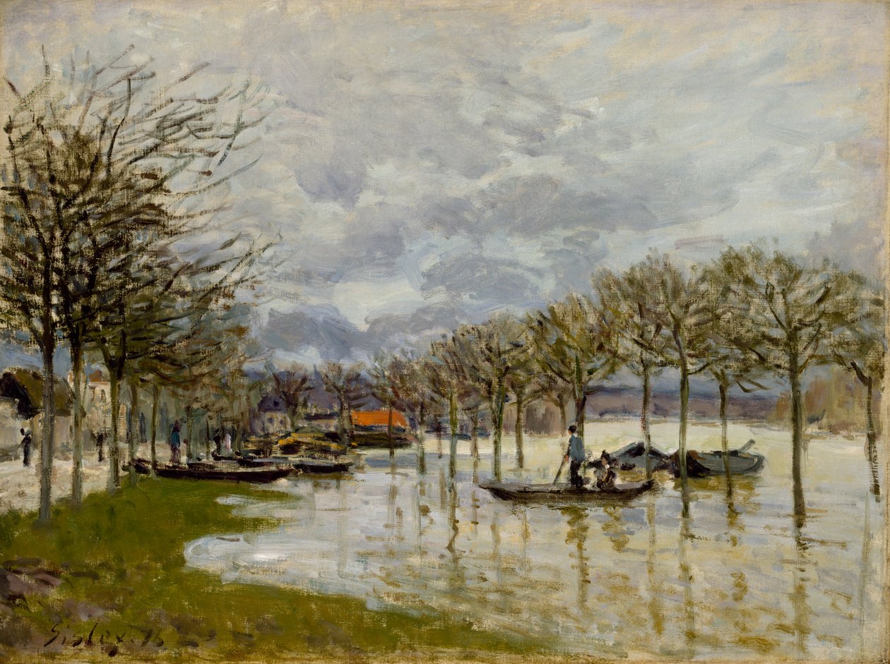 De Overstroming op de Weg naar Saint-Germain door Alfred Sisley