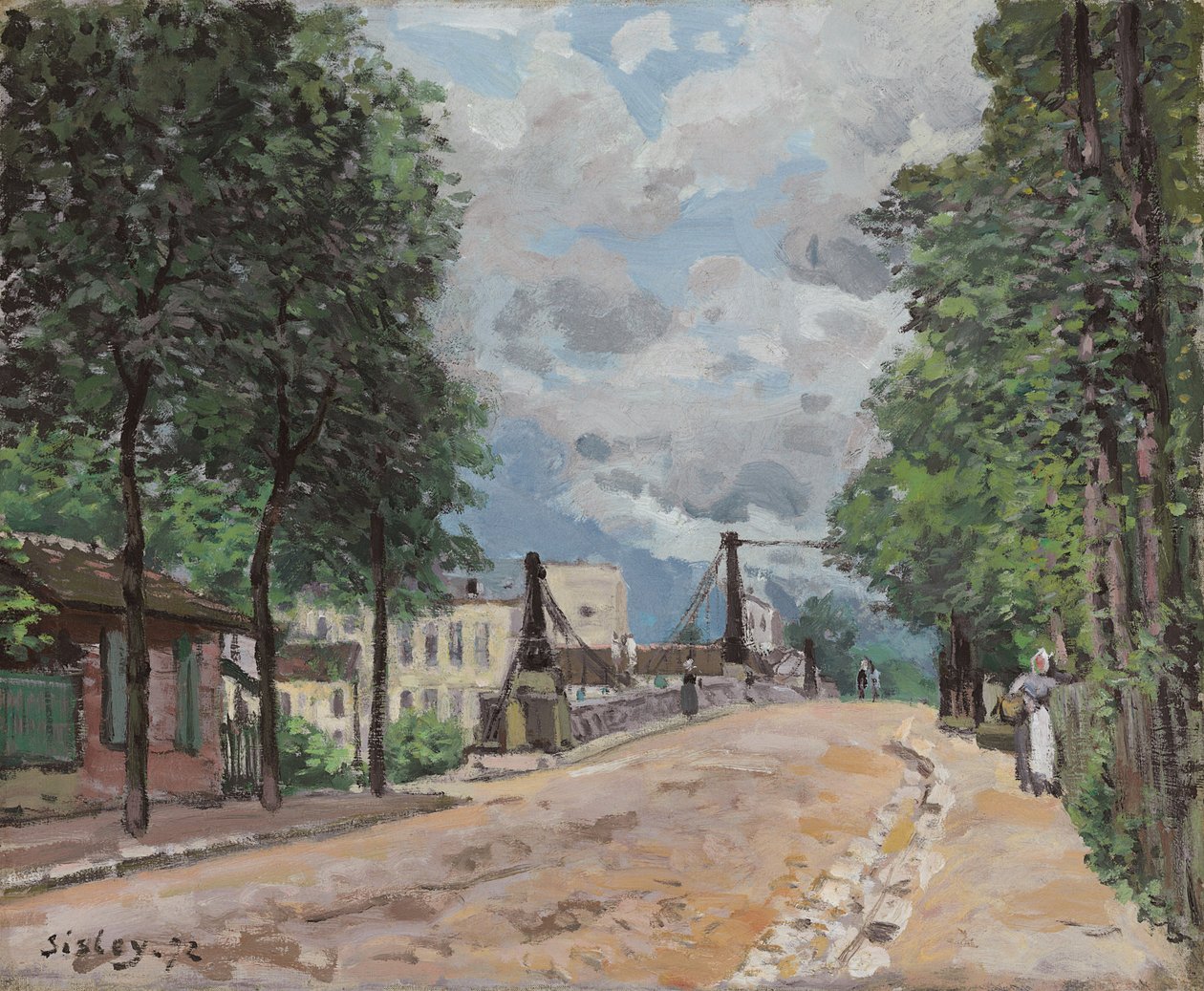 De weg van Gennevilliers, 1872 door Alfred Sisley