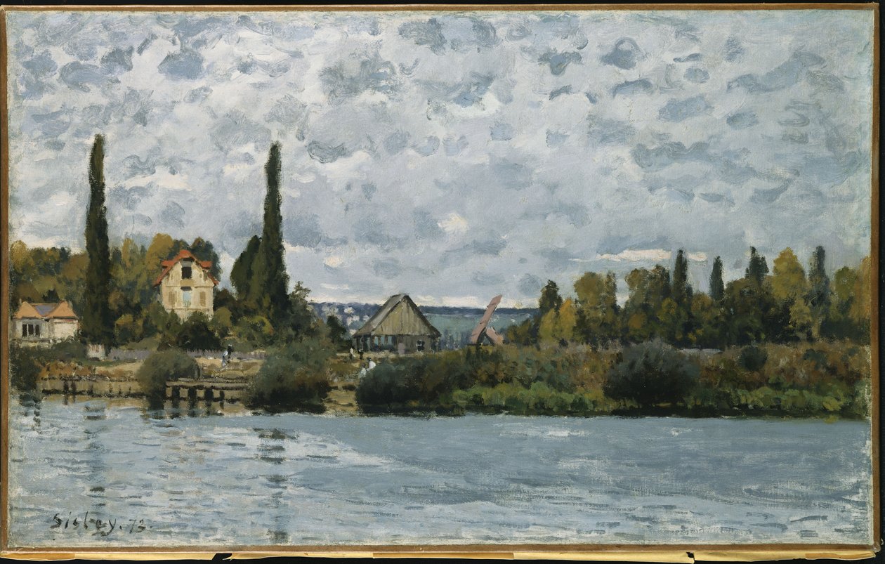 De Seine bij Bougival, 1873 door Alfred Sisley