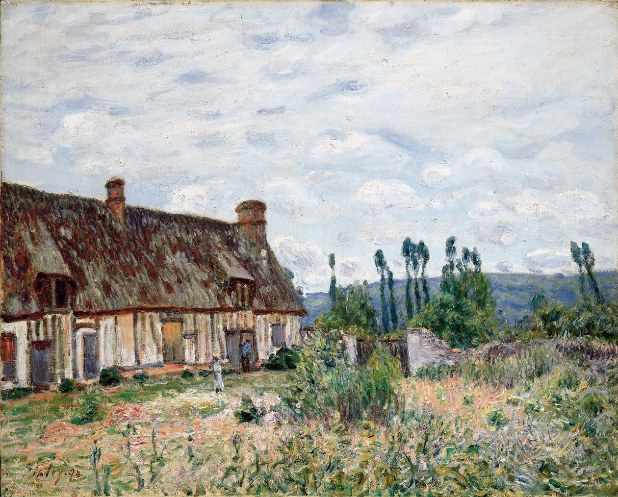 Het verlaten rieten huisje, 1894 door Alfred Sisley