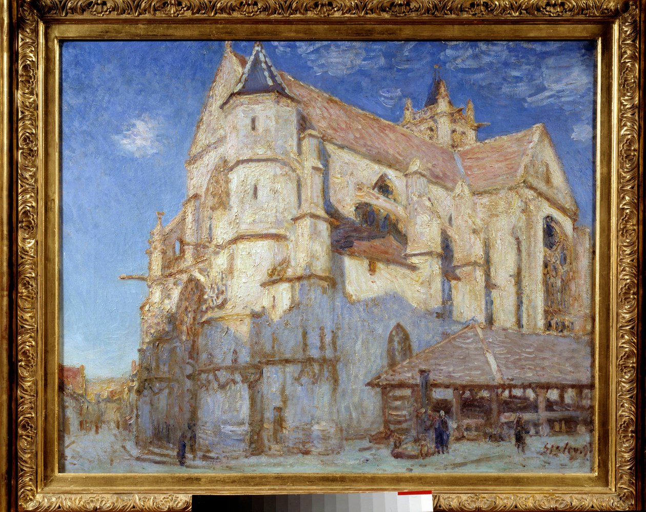 De kerk van Moret door Alfred Sisley