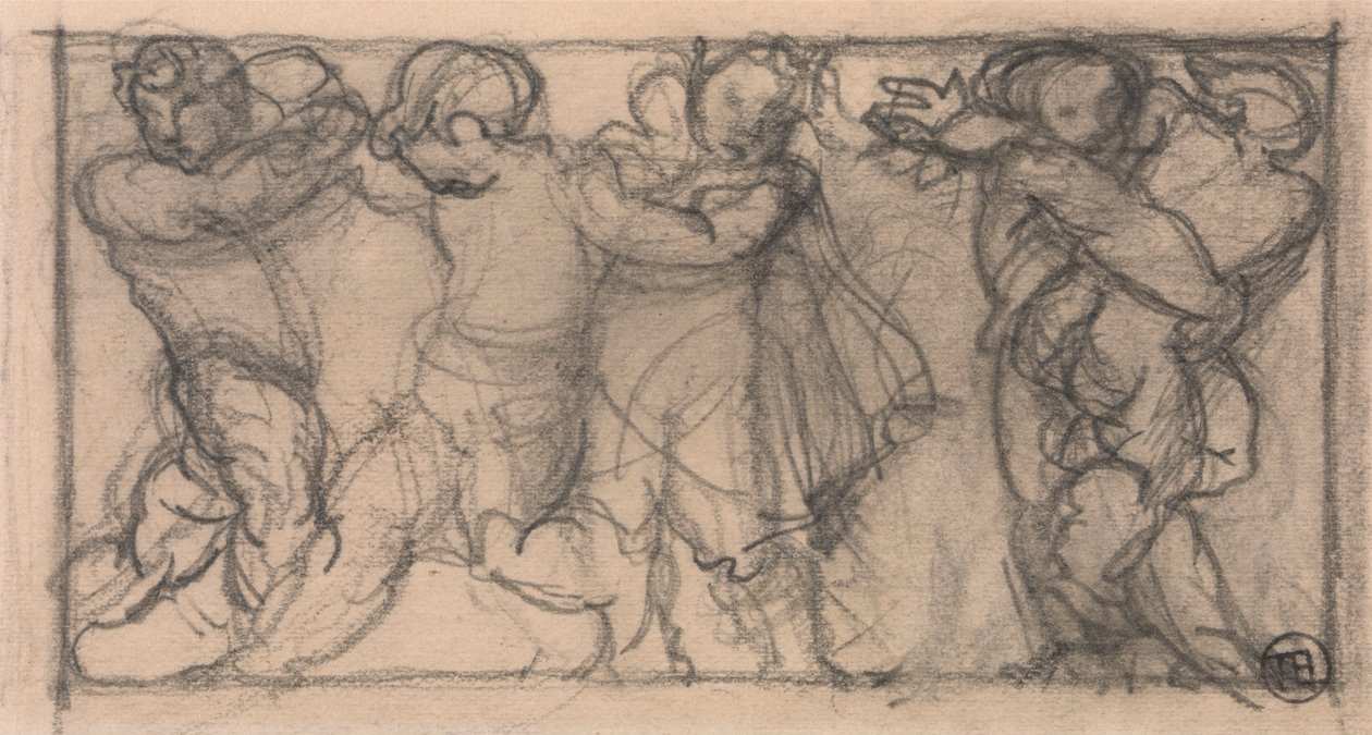 Groep Cherubs (ontwerp voor een fries?) door Alfred Emile Stevens