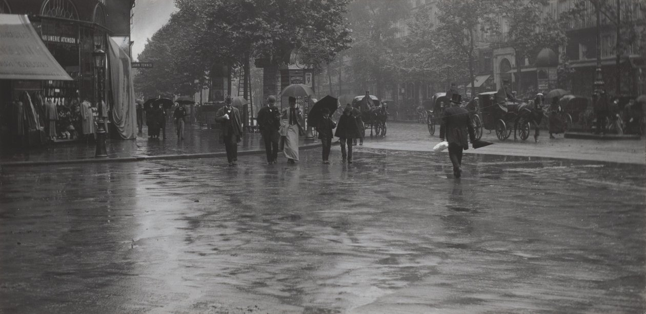 Een natte dag op de boulevard, Parijs door Alfred Stieglitz