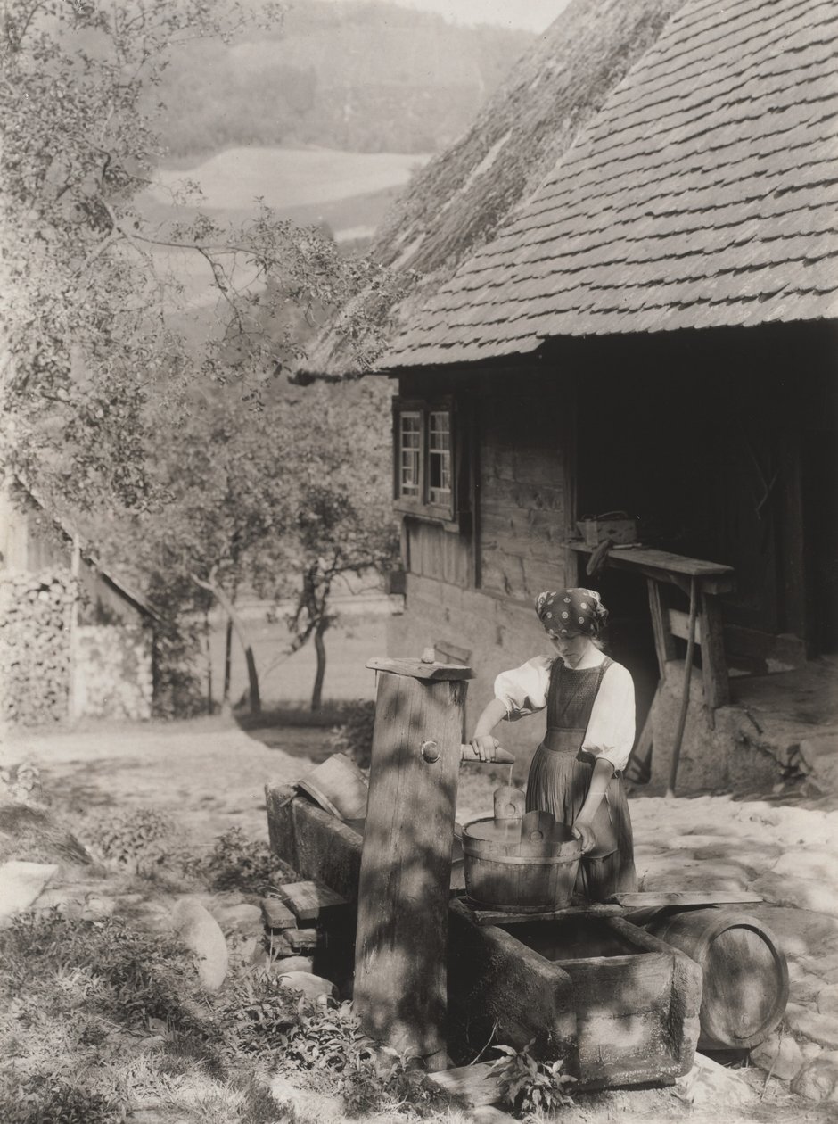 Bij de pomp, Zwarte Woud door Alfred Stieglitz
