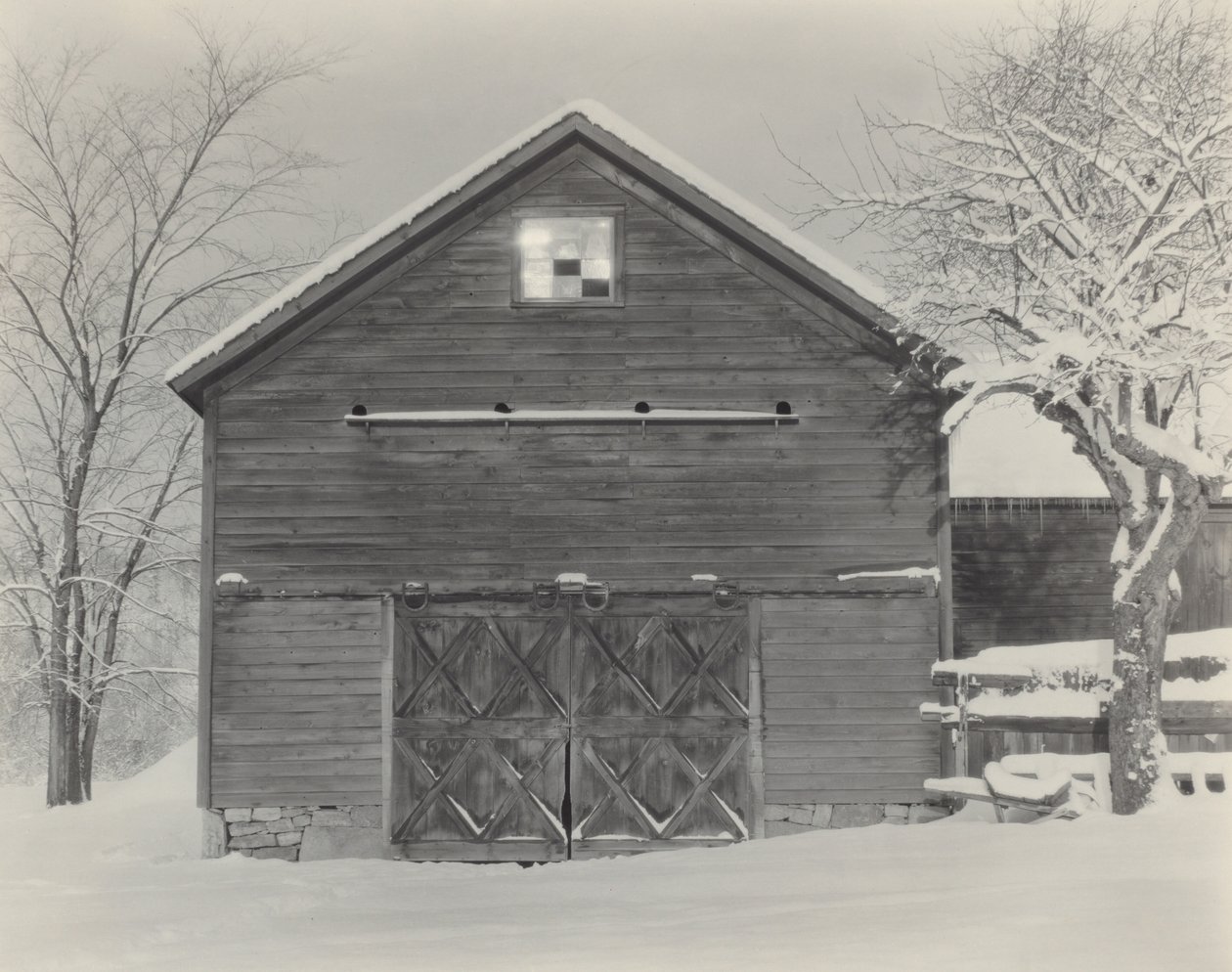 Kinderen  Sneeuw door Alfred Stieglitz