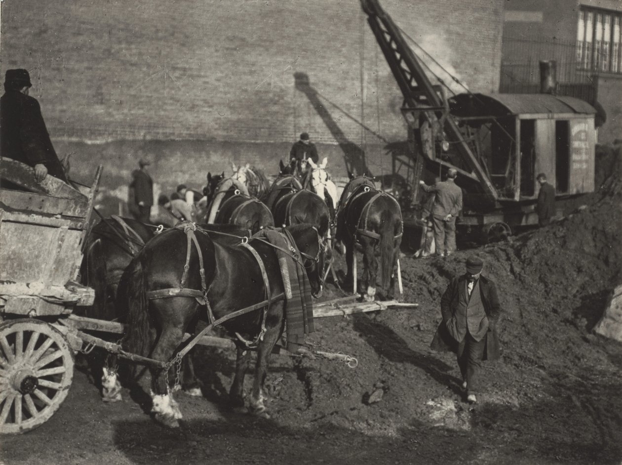 Graafwerkzaamheden, New York door Alfred Stieglitz
