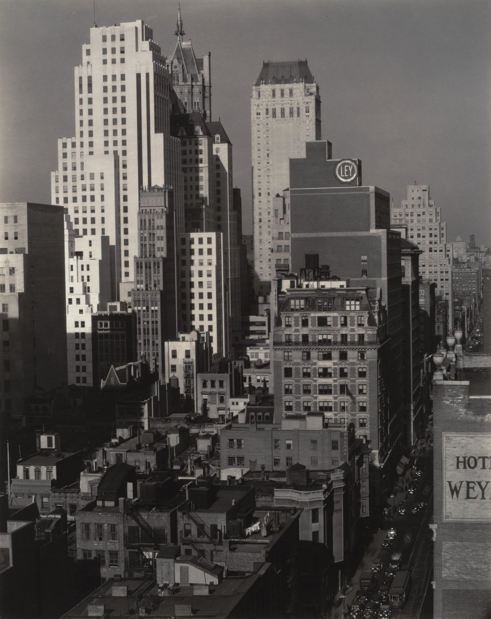 Vanuit mijn raam bij An American Place, Noord door Alfred Stieglitz