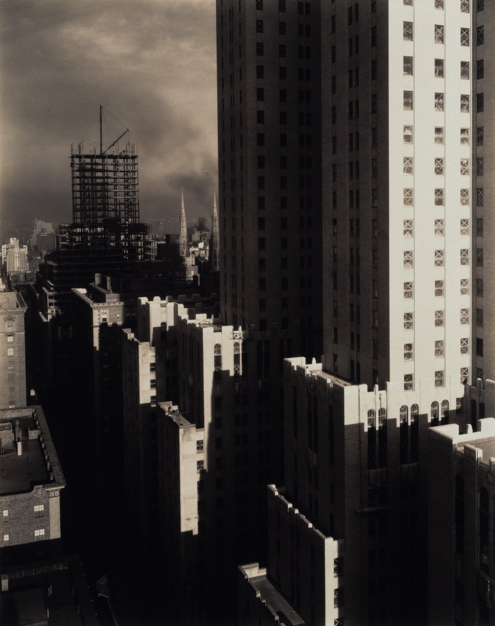 Vanuit mijn raam in het Shelton, West door Alfred Stieglitz