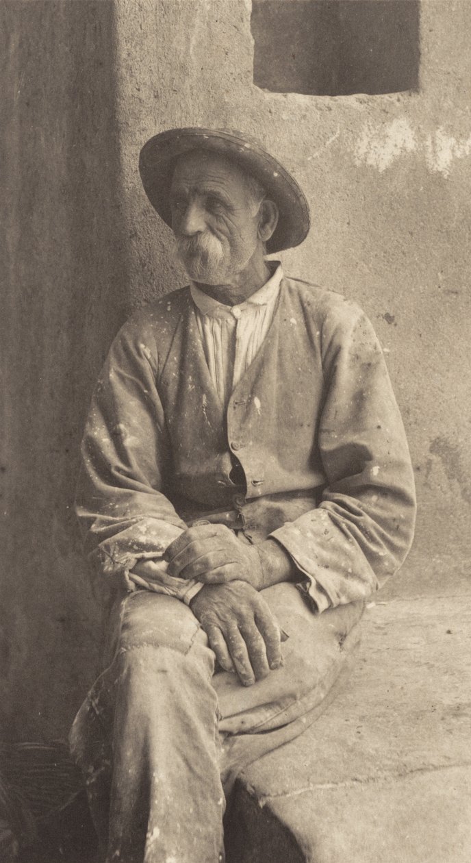 Italian Mason, Bellagio door Alfred Stieglitz