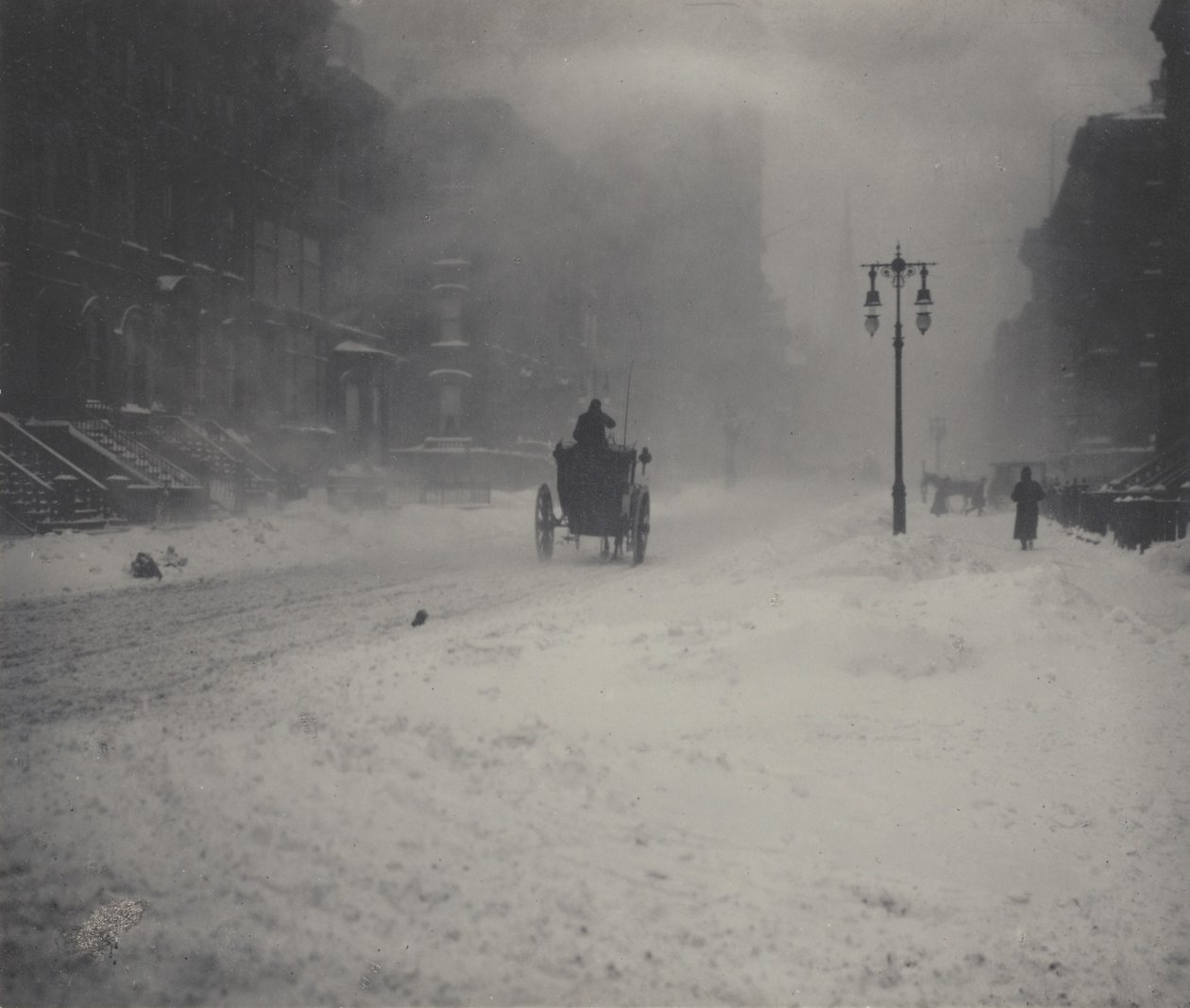 De sneeuwstorm, New York door Alfred Stieglitz