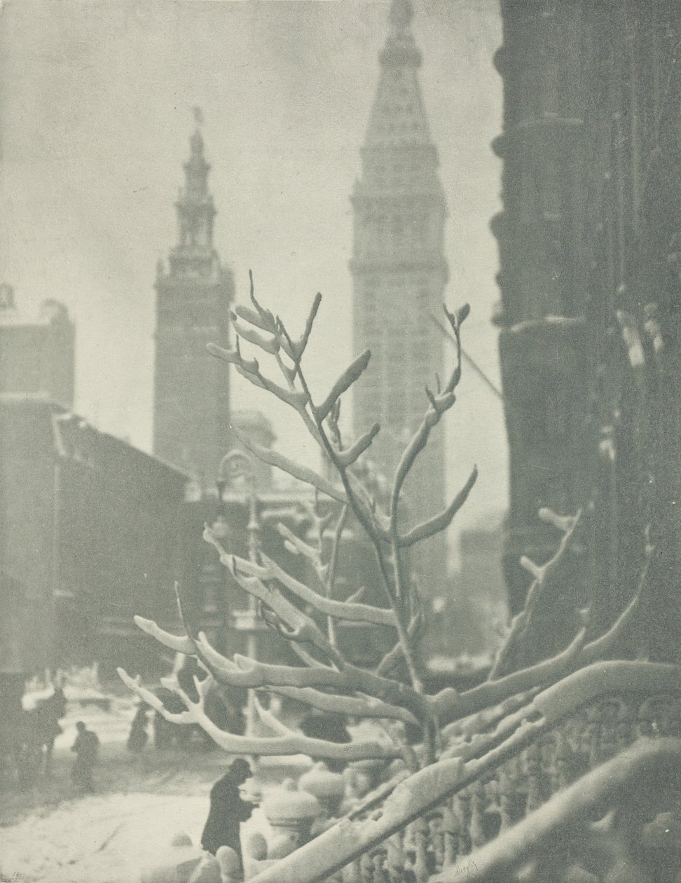 Twee Torens, New York, 1911 door Alfred Stieglitz