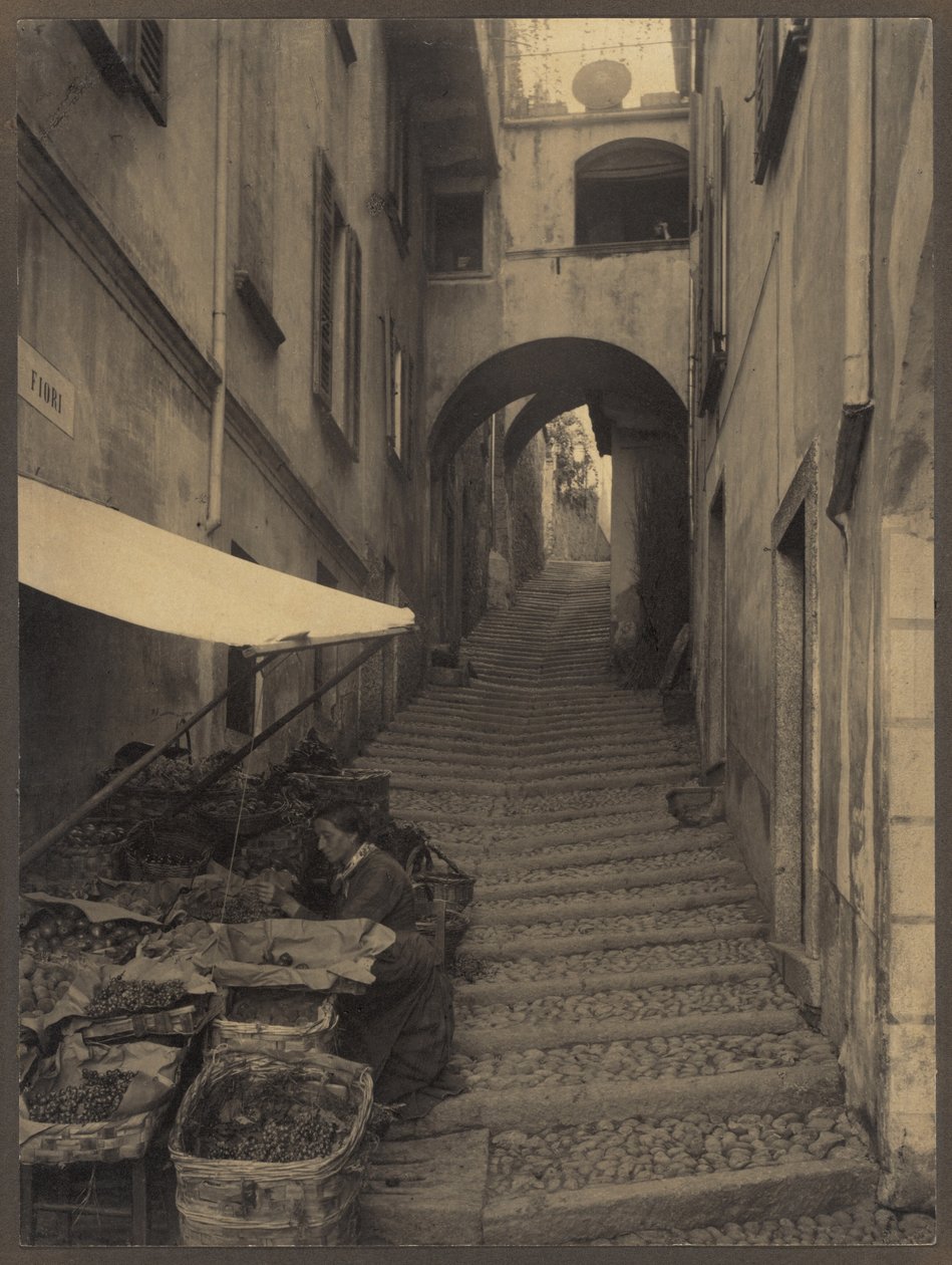 Via Fiori, Bellagio door Alfred Stieglitz