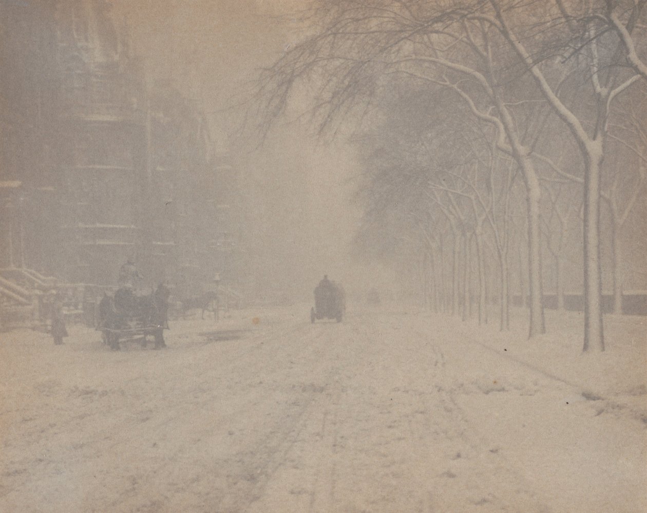 Winter, New York door Alfred Stieglitz