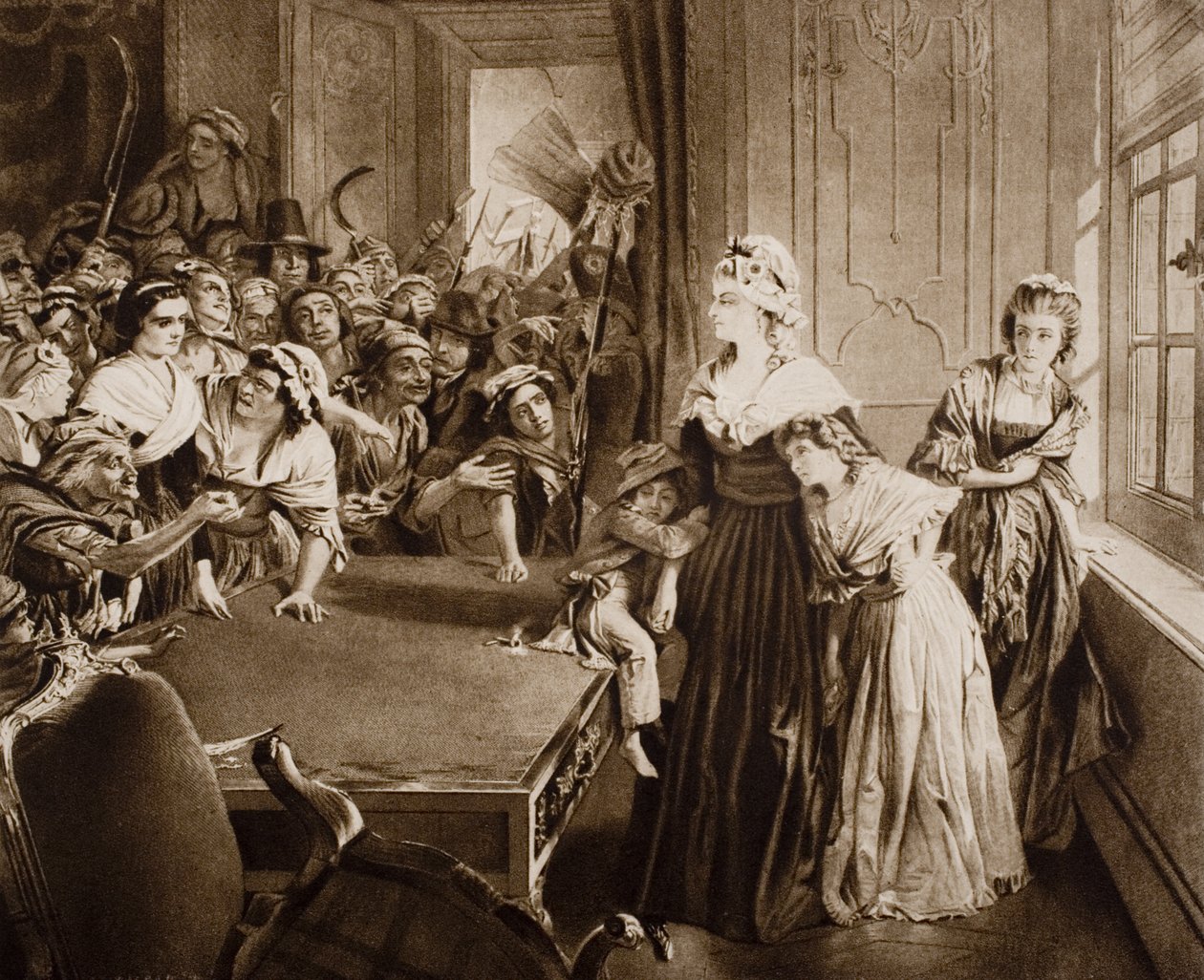 De Tuilerieën, 20 juni 1792, illustratie uit 
