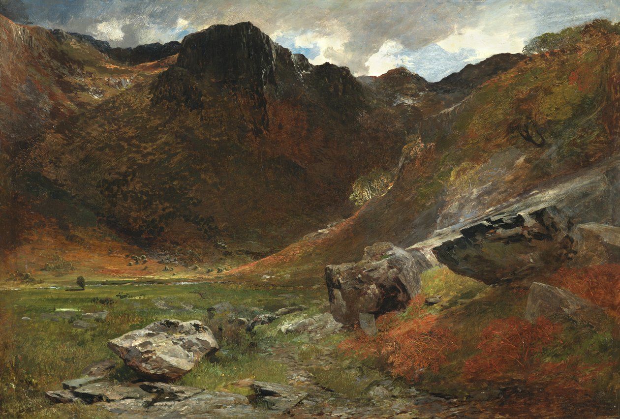 Een Moerassige Vallei uit de Natuur door Alfred William Hunt
