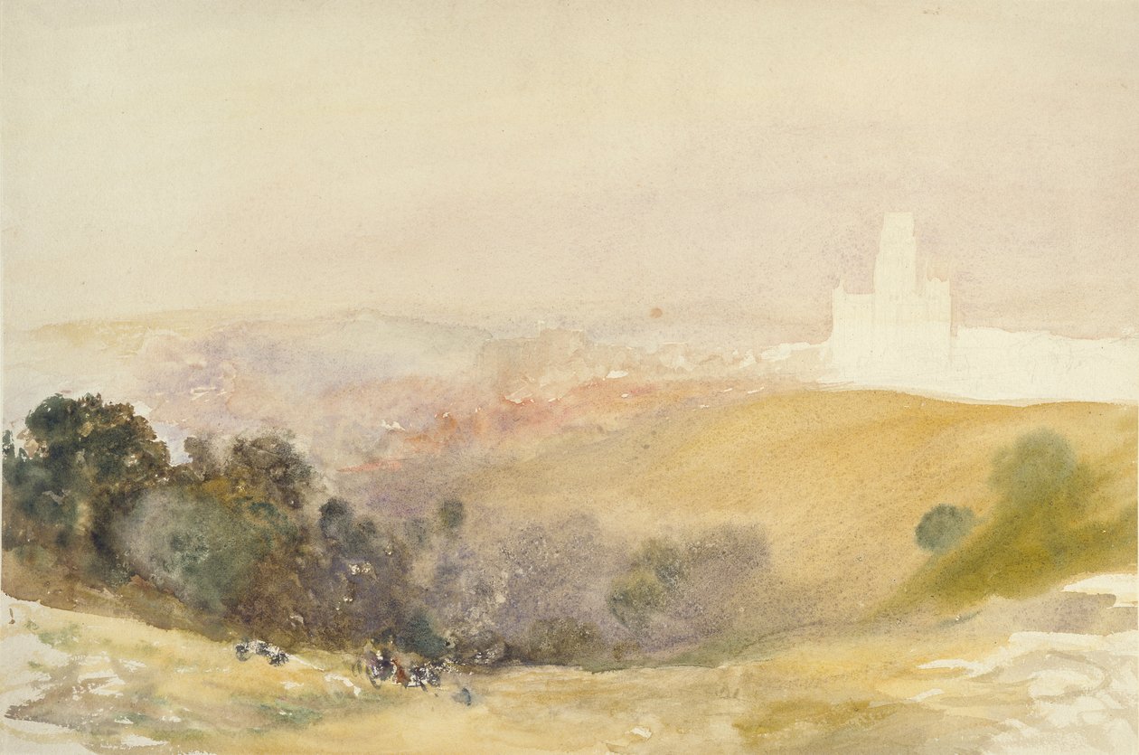 Durham vanaf de Rode Heuvels, 1866-1880 door Alfred William Hunt
