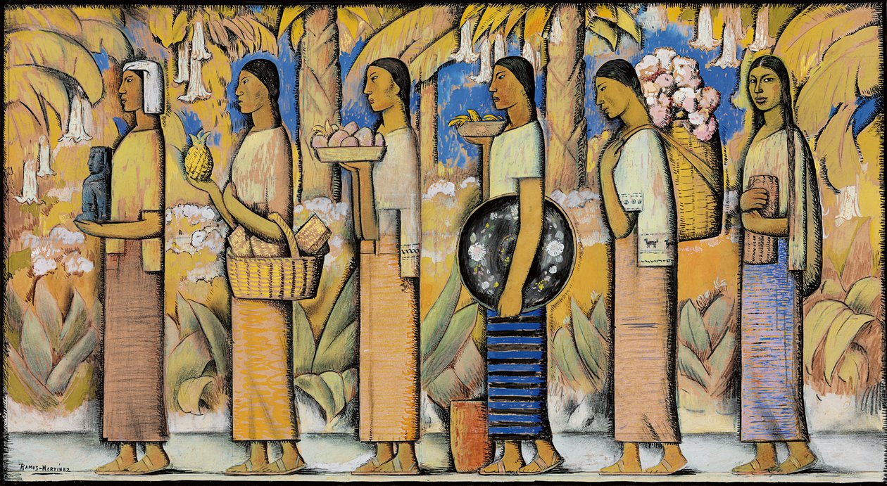 Processie door Alfredo Ramos Martinez