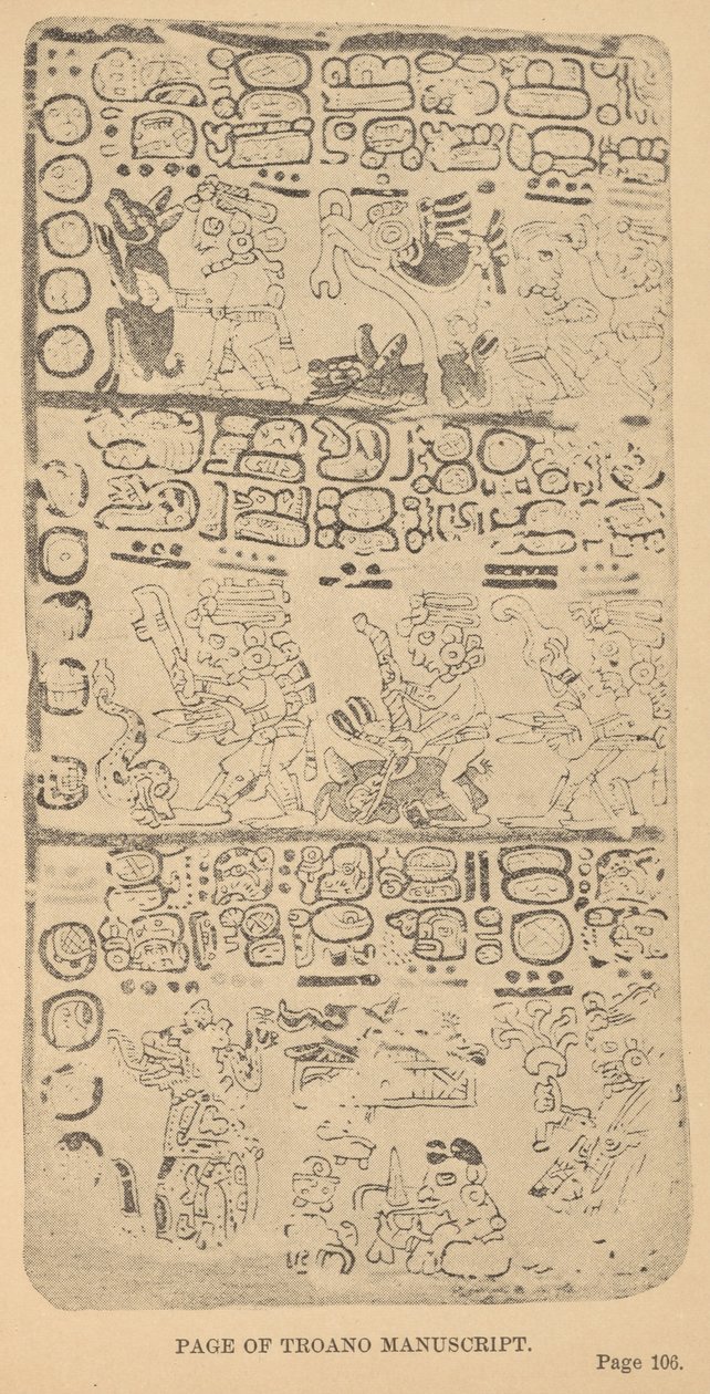 Pagina van Troano Manuscript door Alice D. Le Plongeon