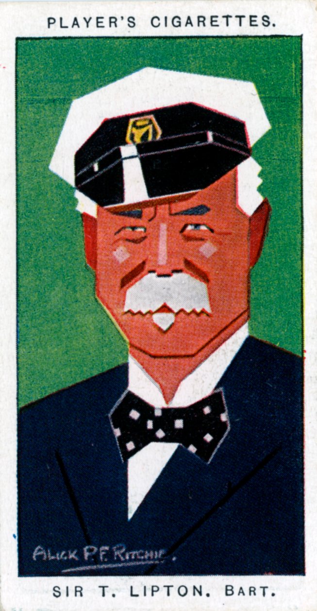 Sir Thomas Johnstone Lipton, 1e Baronet, Britse kruidenier en jachtsman, 1926 door Alick P. F. Ritchie