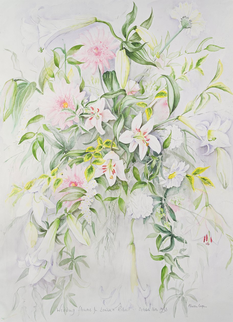 Bruidsbloemen voor Louisa en Robert, 1993 door Alison Cooper