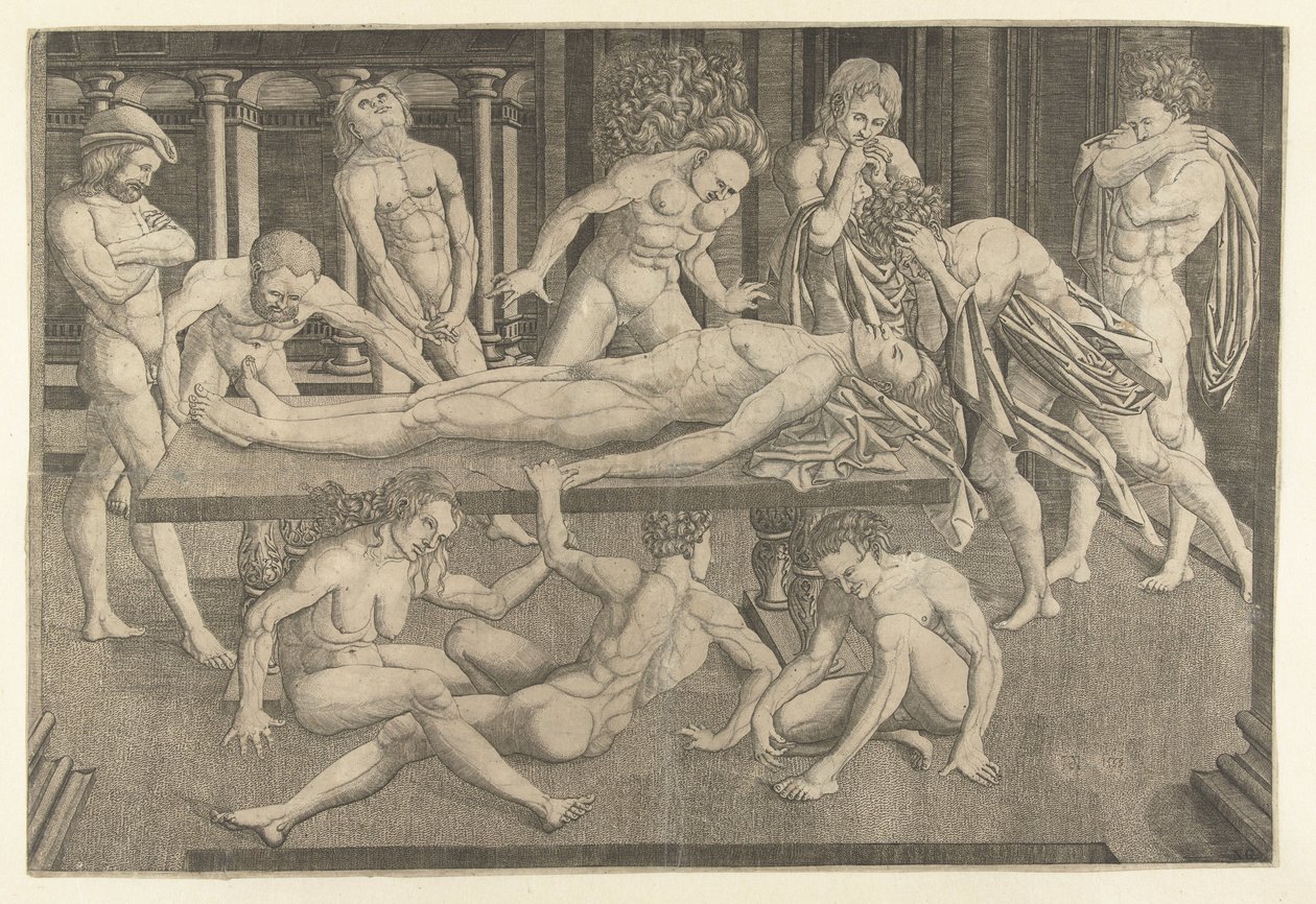 De bewening van Gattamelata de Narni door Allaert Claesz. (attributed to)