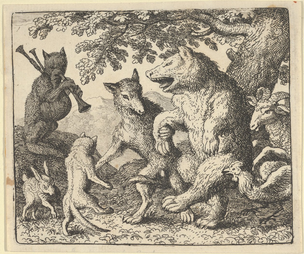 Een Feest ter Ere van de Beer en de Wolf, 1650-75 door Allart van Everdingen