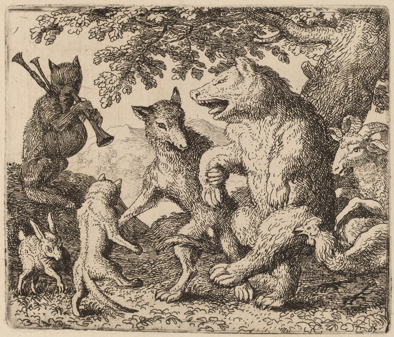 Allen Verheugen Zich voor de Beer en de Wolf door Allart van Everdingen