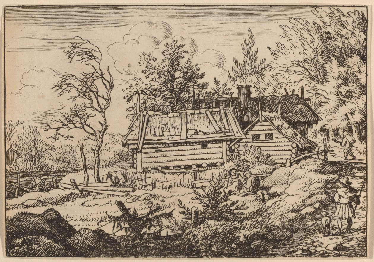 Pelgrim met een Hond, waarschijnlijk ca. 1645-1656 door Allart van Everdingen