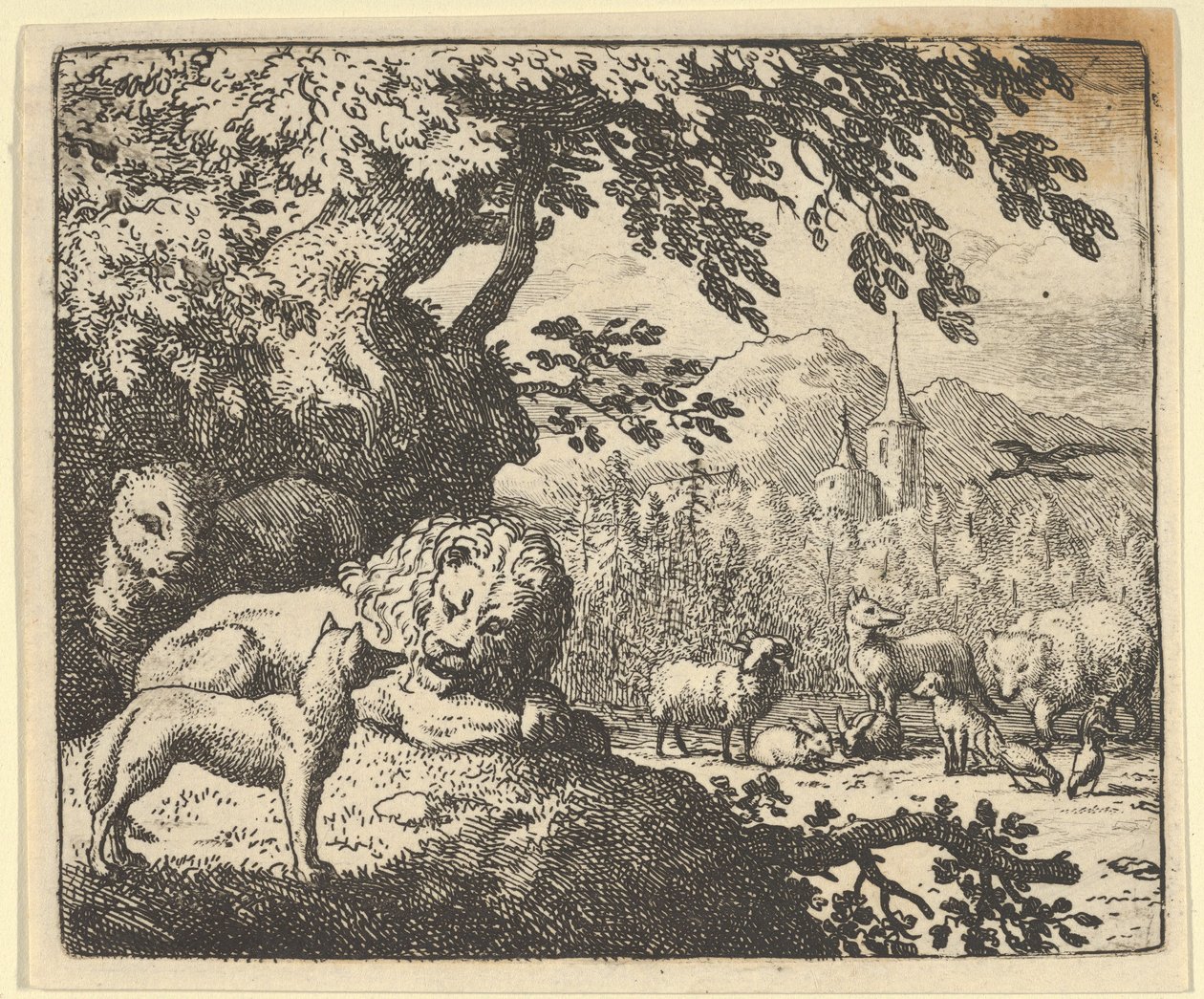 Renard gaat door met zijn leugens, 1650-75 door Allart van Everdingen