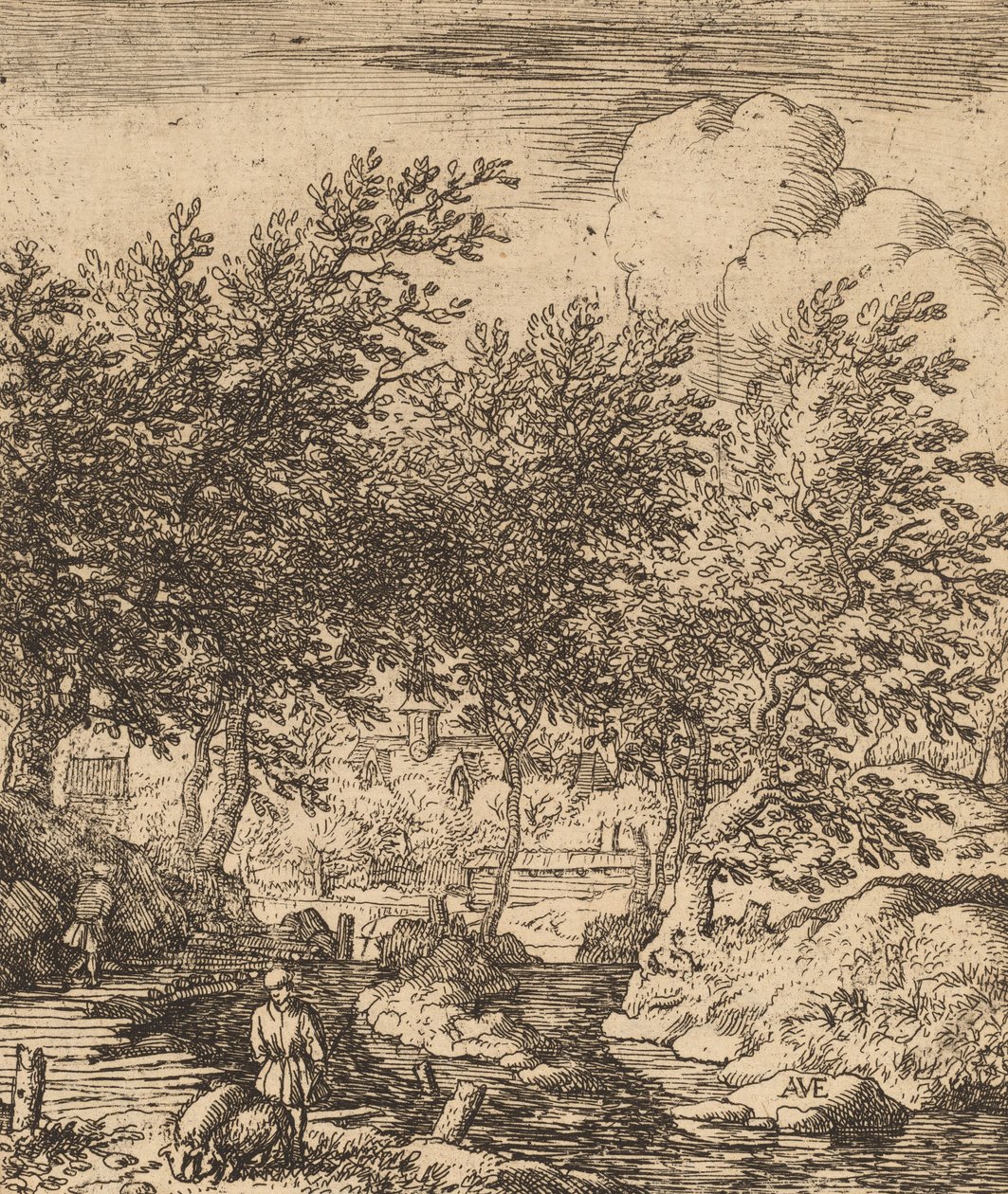 Varkenshoeder, waarschijnlijk ca. 1645-1656 door Allart van Everdingen