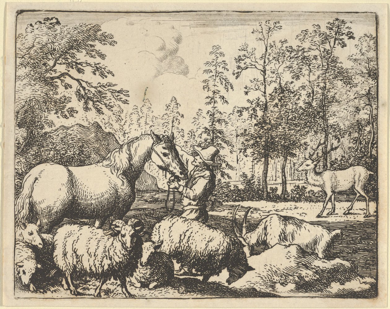 Het Verhaal van het Paard dat Wraak Wil op het Hert, 1650-75 door Allart van Everdingen