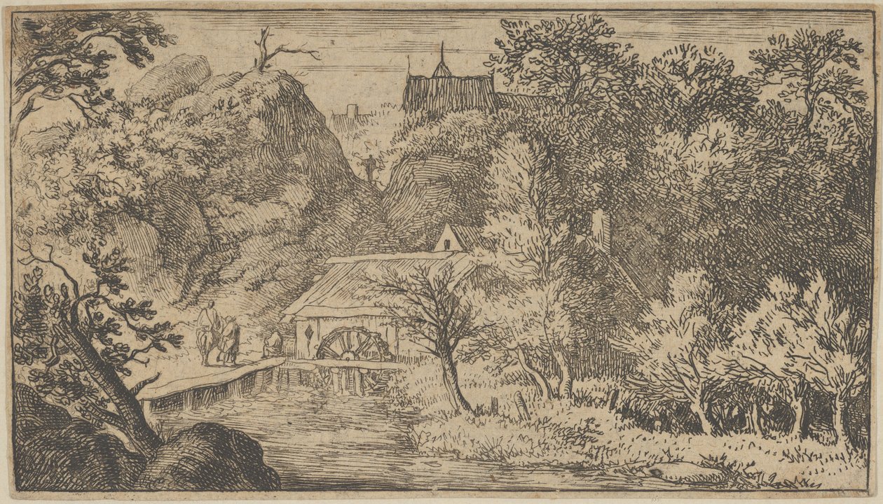 De Watermolen aan de Voet van de Berg door Allart van Everdingen
