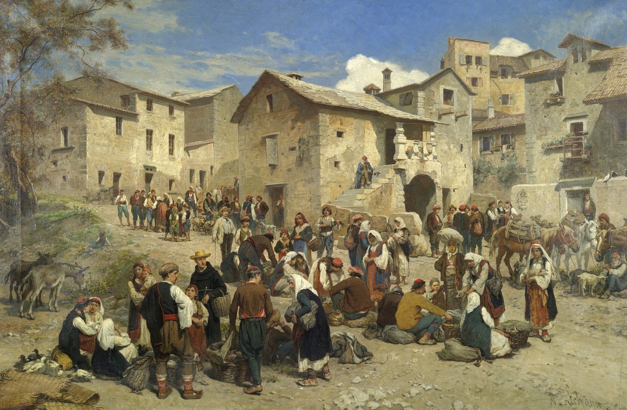 Markt in Sarajevo door Alois Schonn